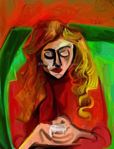 Redhead Woman Texting