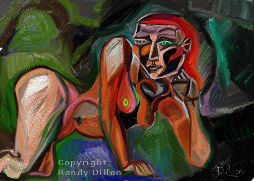 Woman Reclining in May Woman Reclining in May print