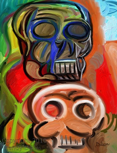 Two Skulls - Fine Art Print
