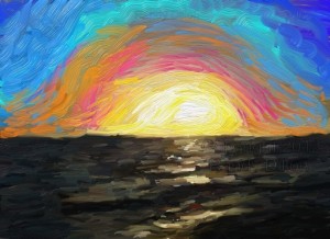 Fine Art Print - Seashore at Sunrise in October