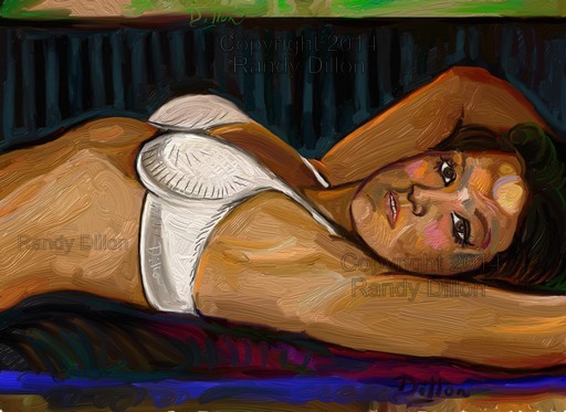 Fine Art Print - Woman Laying on Couch  in a Cold March Evening