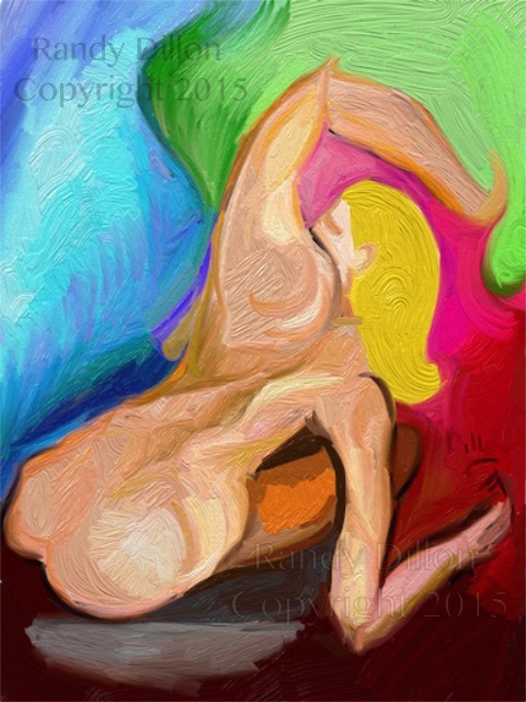 Fine Art Print - Woman Posing with Colors